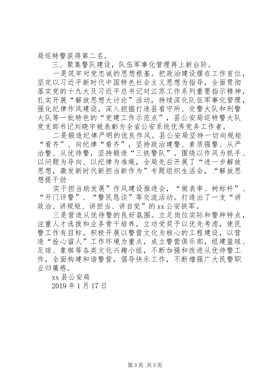 县公安局年度工作总结_第3页
