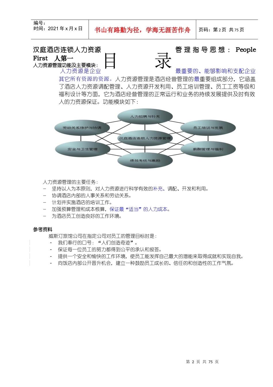 国际酒店人事手册_第2页
