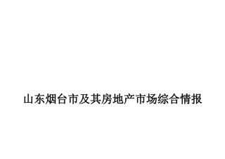 山东烟台市房地产市场综合情报