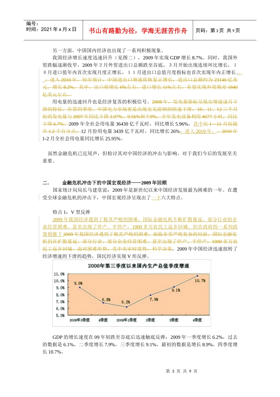 后金融危机时代的我国宏观经济_第3页