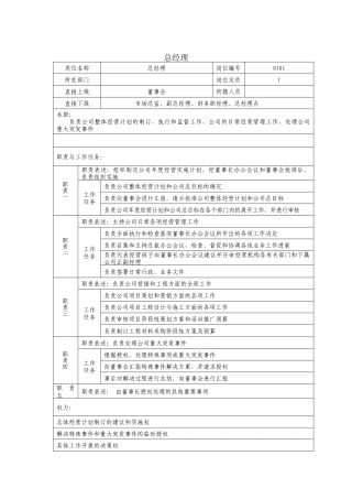 房地产公司总经理