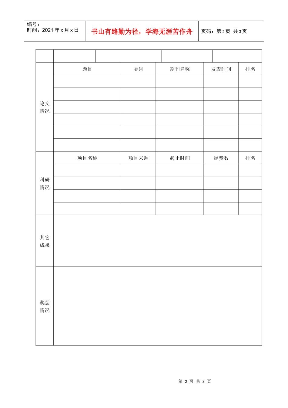 南京农业大学拟接收应届毕业生考察审批表_第2页