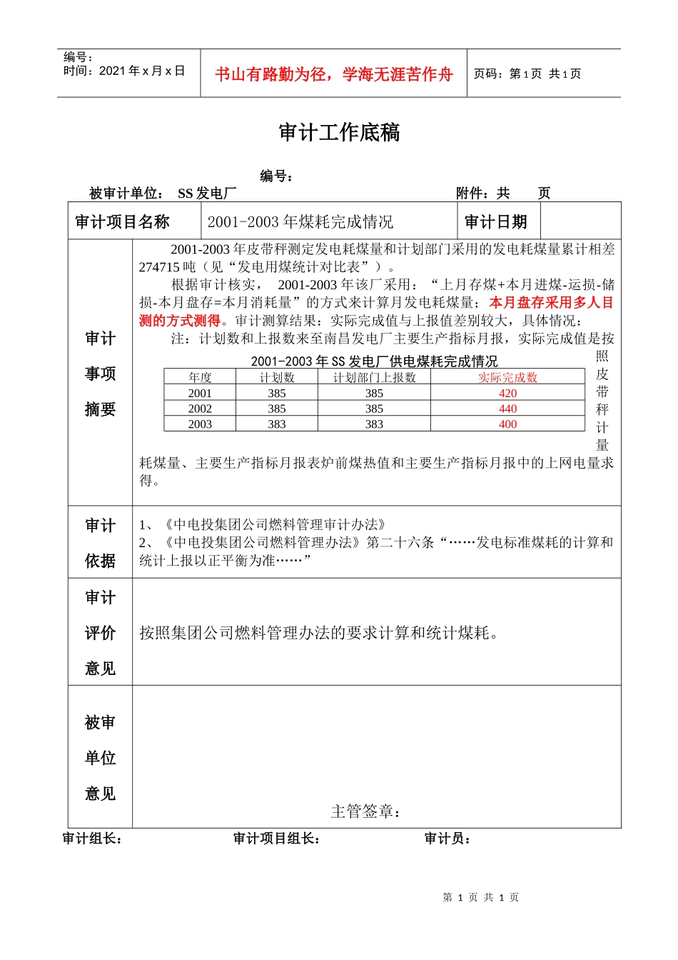 底稿：煤耗计算情况_第1页