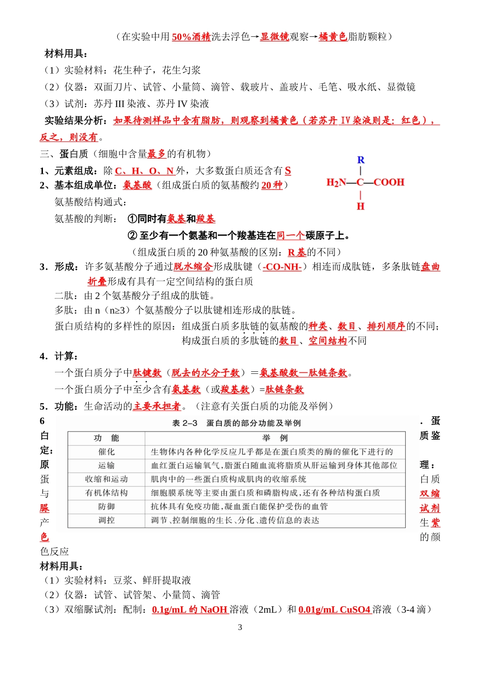 学业水平测试提纲 生物_第3页