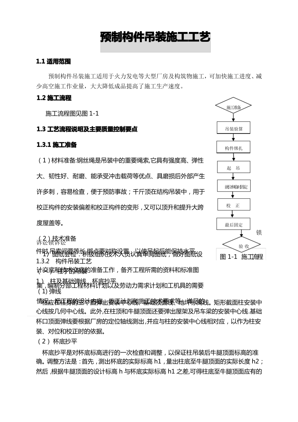 预制构件吊装施工工艺_第1页
