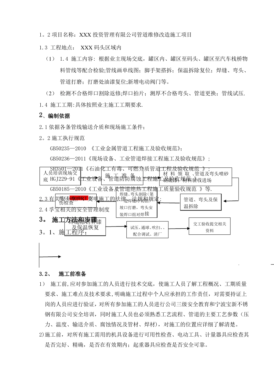 压力管道返修施工方案_第2页