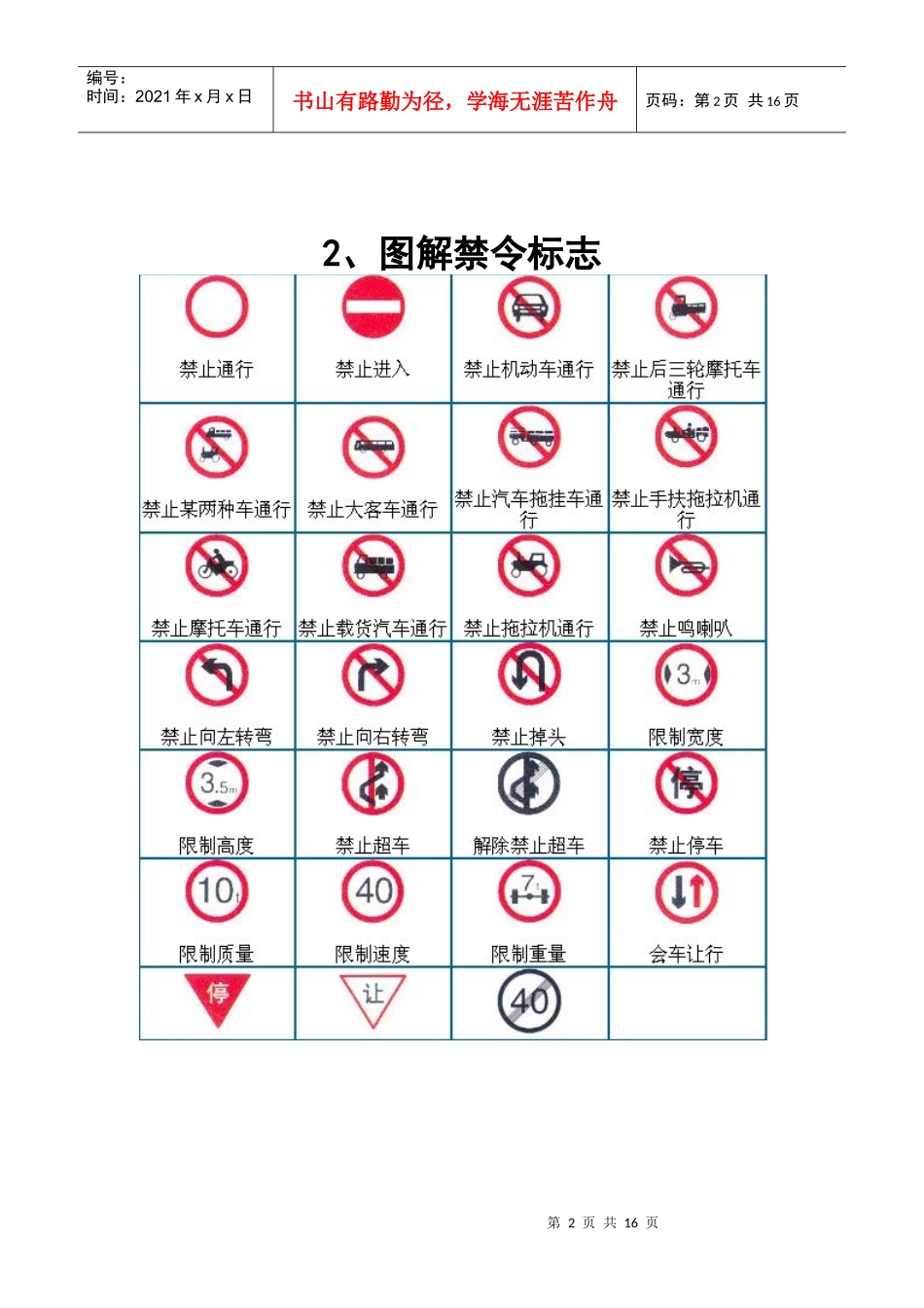 图解道路交通标志_第2页