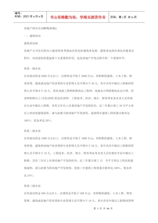 房地产相关名词解释(doc 54页)
