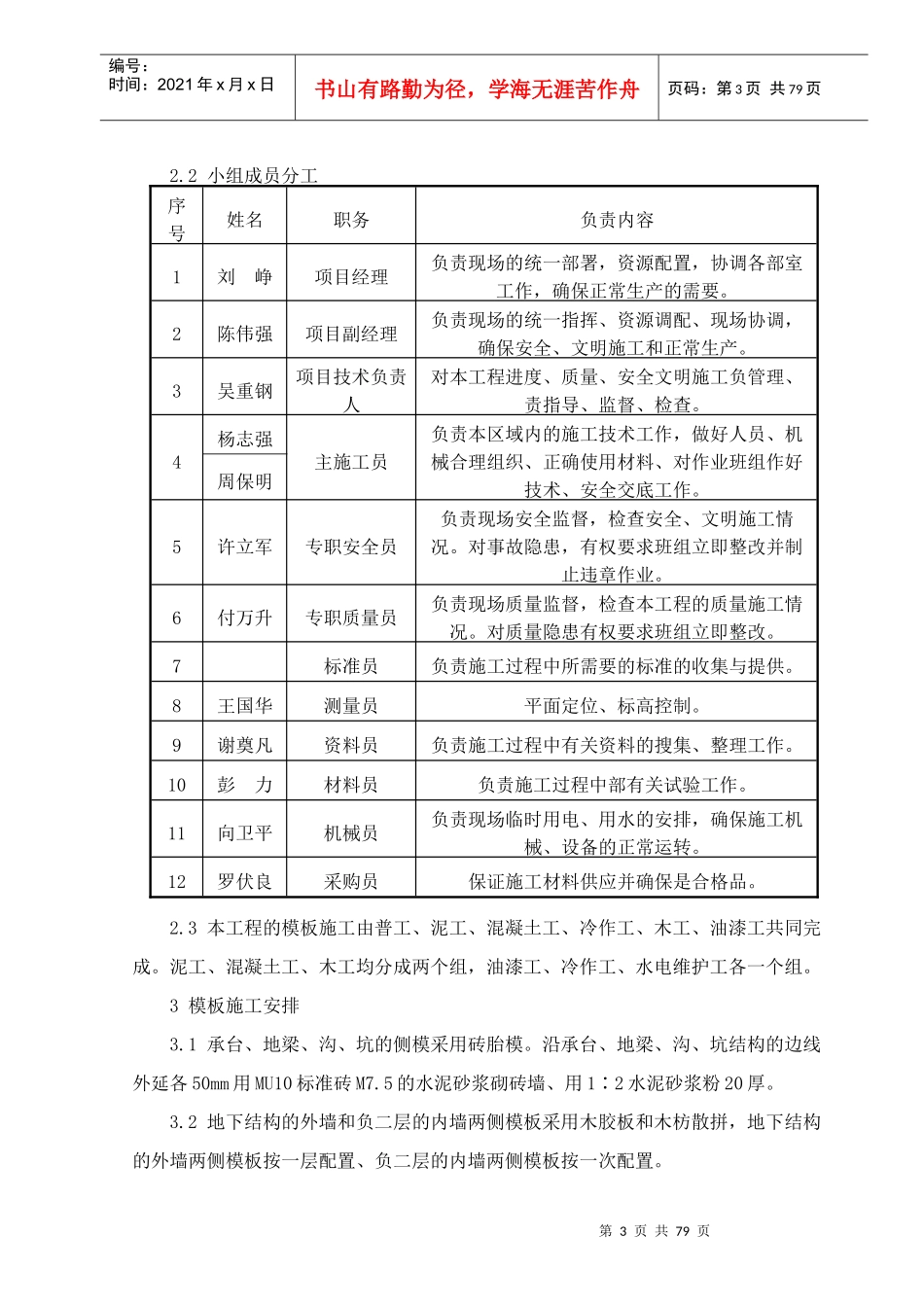大成山水国际大酒店二期工程模板专项施工方案_第3页