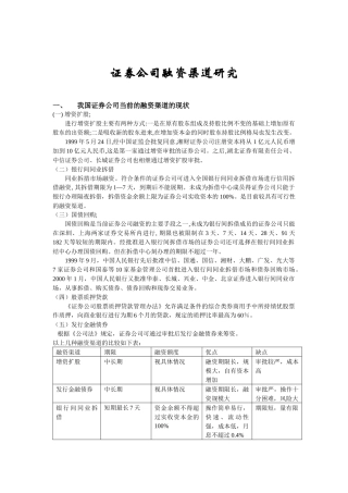 证券公司融资渠道研究( 10)