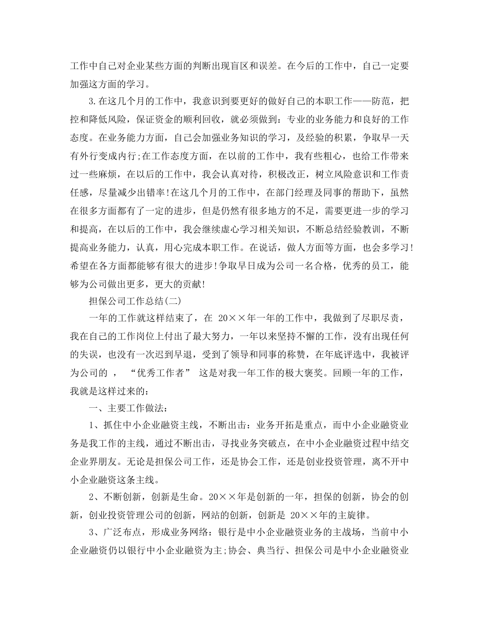 担保公司工作总结 _第2页