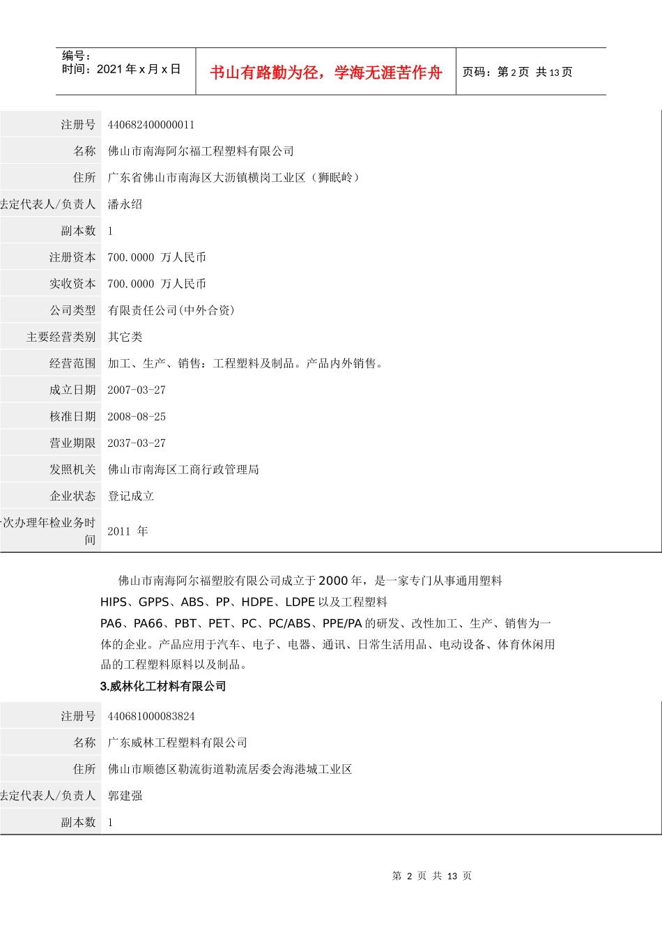 广东省内中小工程塑料厂家_第2页