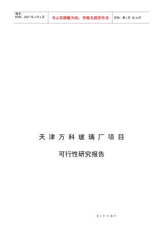 天津某地产水晶城可行性研究报告