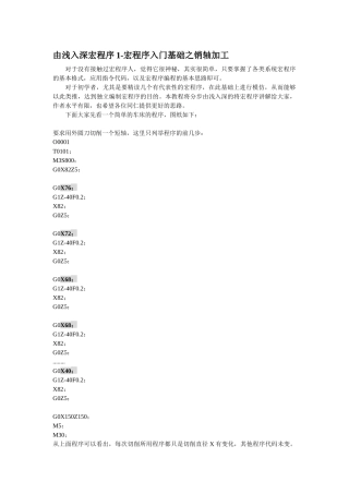 数控宏程序教程车床篇