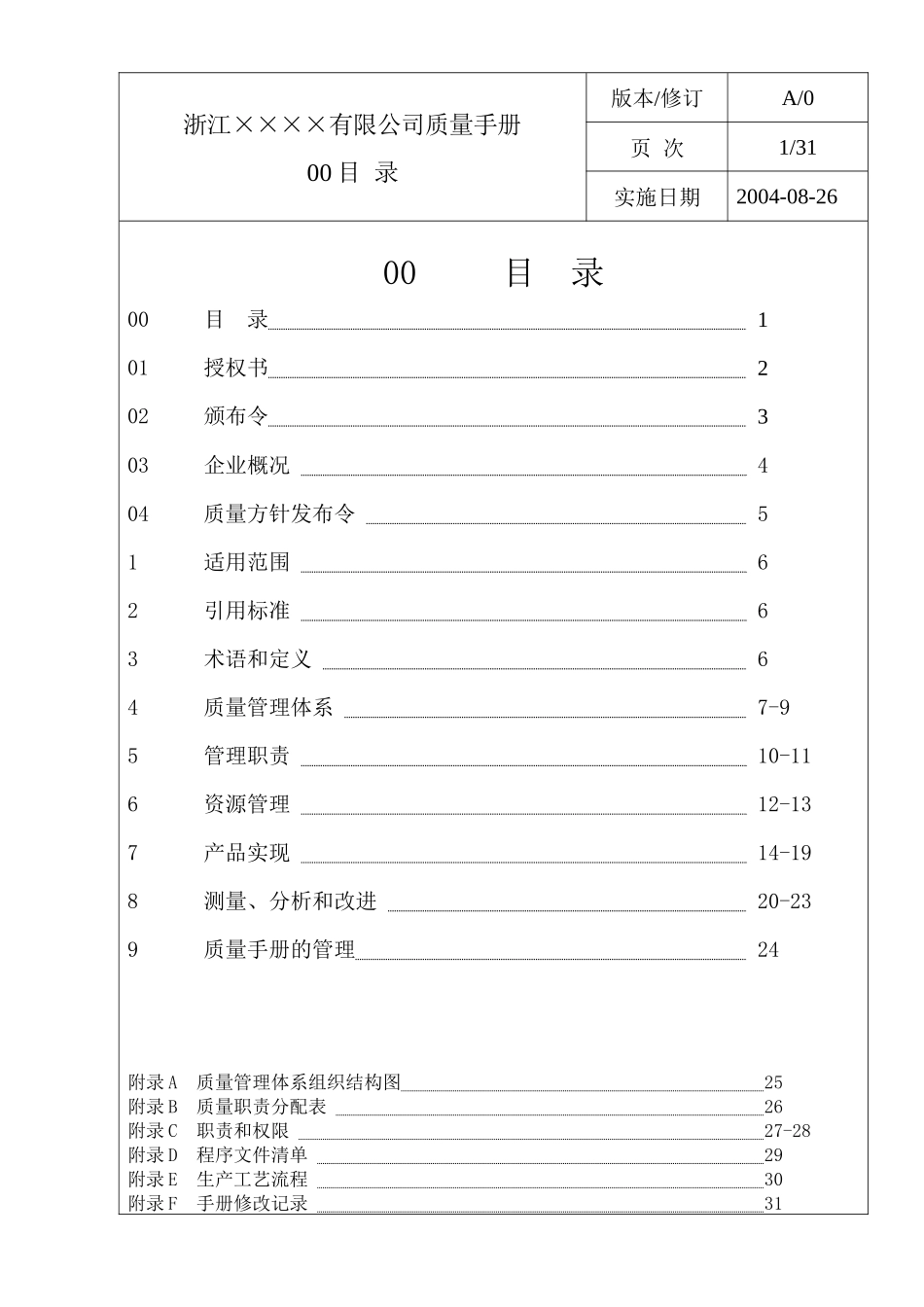 质量手册yangben_第2页