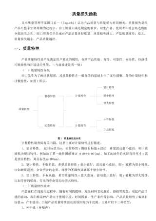 质量损失函数