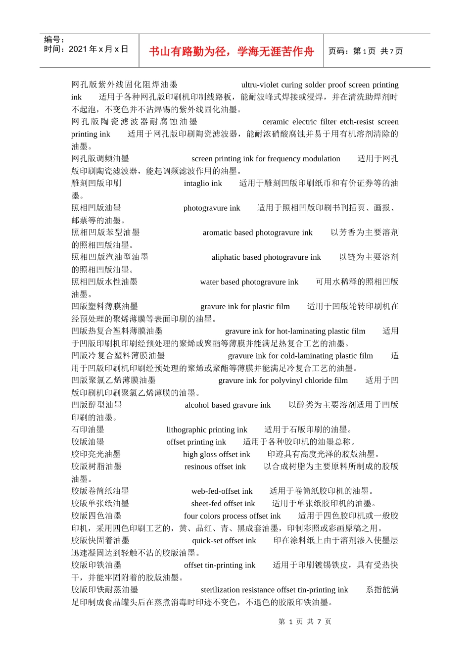 印刷英语术语大全7_第1页