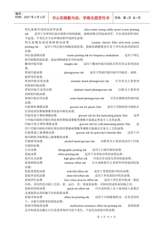 印刷英语术语大全7