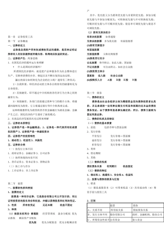 证券投资工具及其宏观经济分析
