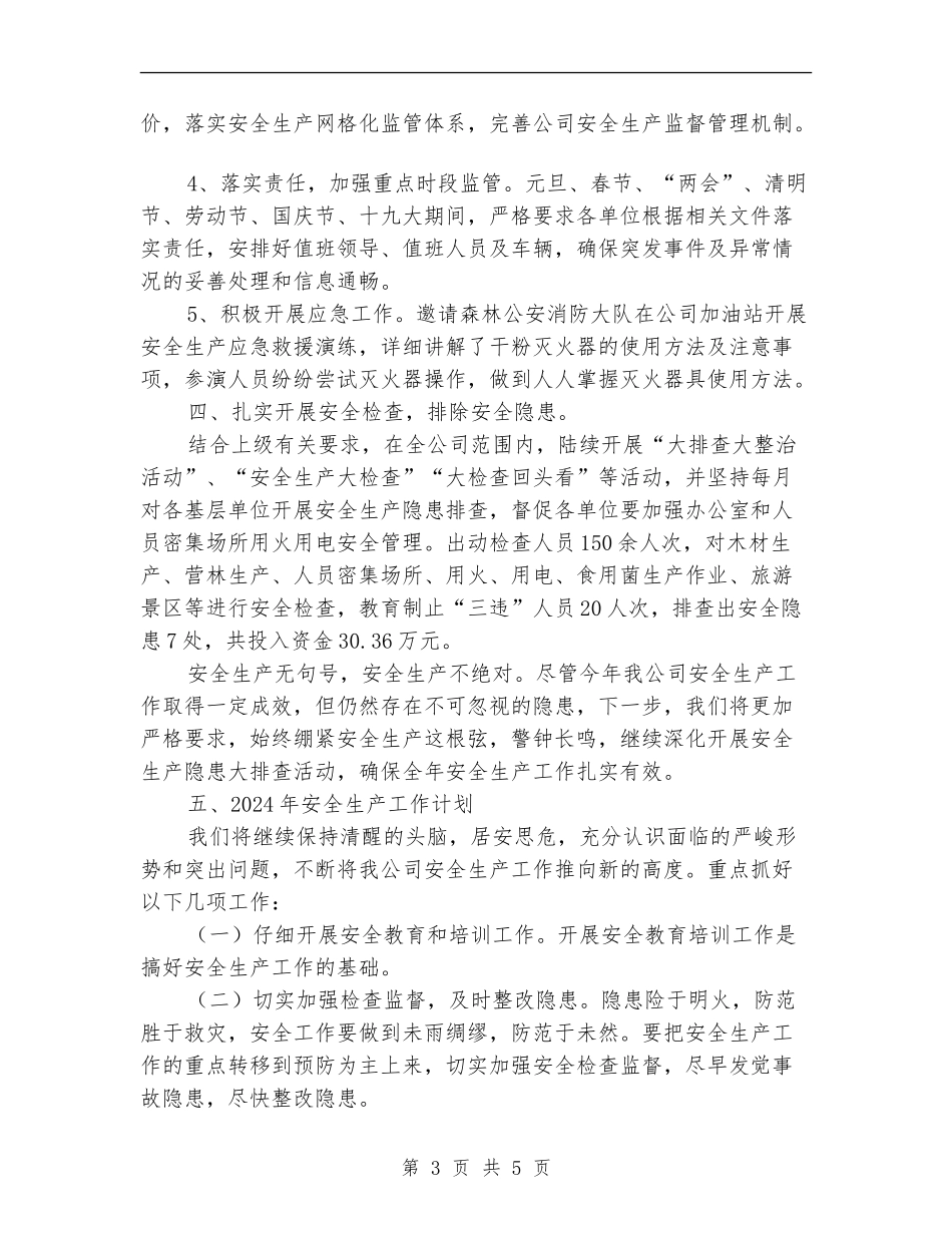 2024年以来安全生产工作总结_第3页