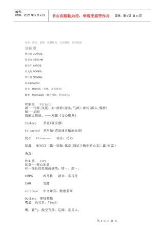 女包女装女士用品取名大全