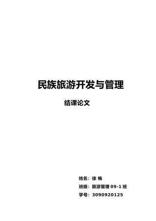 广西壮族五色饭文化旅游开发及管理