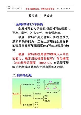数控铣工工艺设计(基础知识演示版)