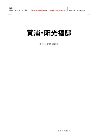 房地产全案策划报告