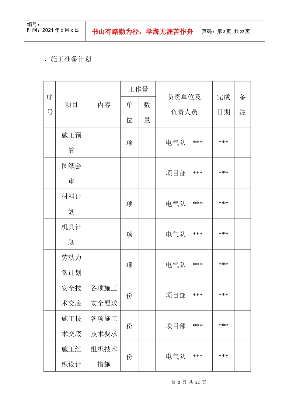 哈尔滨某住宅电气施工组织设计_第3页