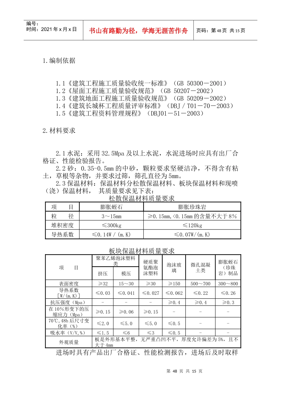 屋面工程施工工艺及验收标准_第2页