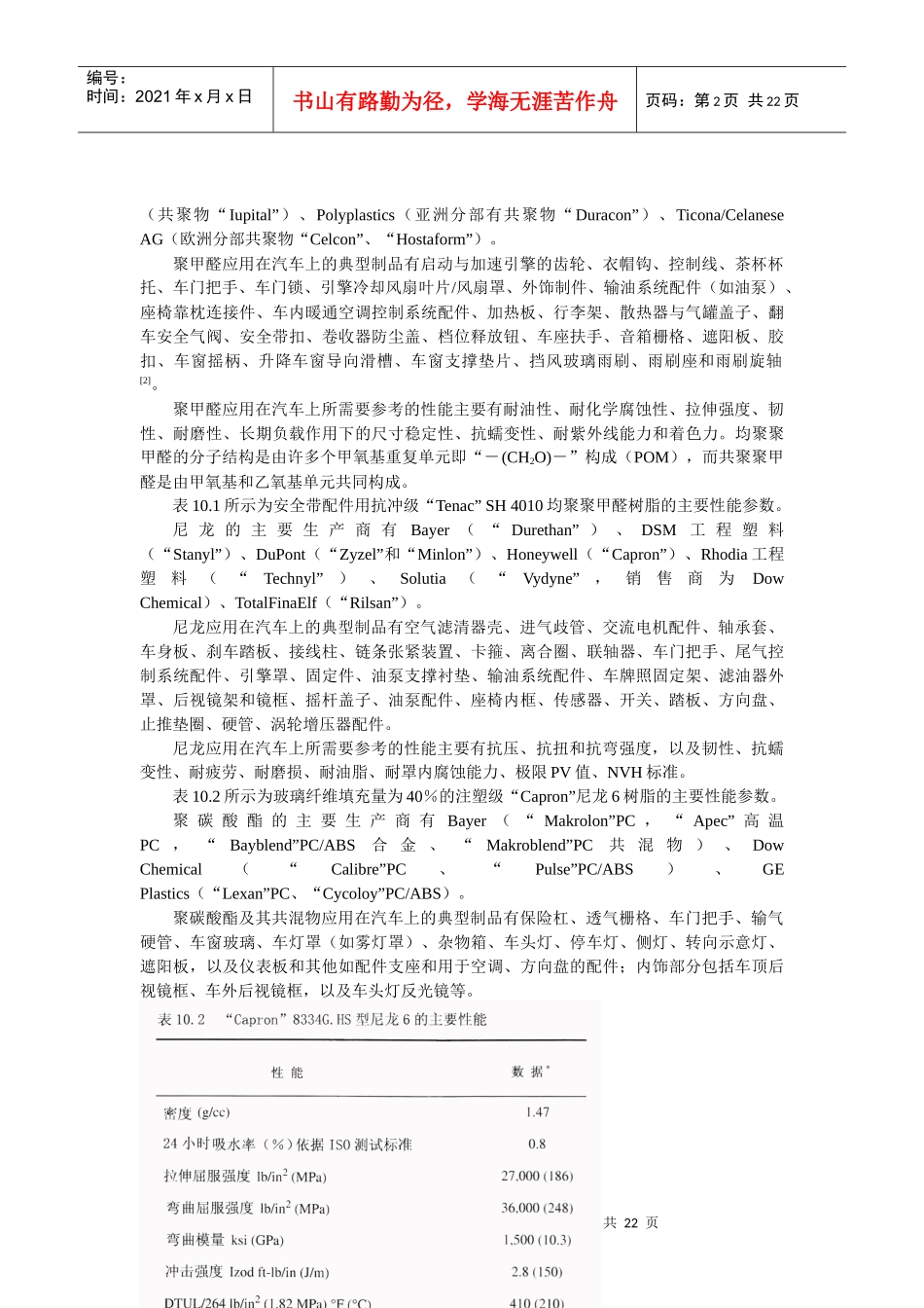 塑料与弹性体在汽车行业的应用-1_第2页