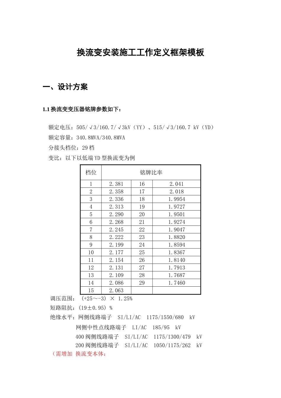 换流变安装施工工作定义(DOC81页)_第1页