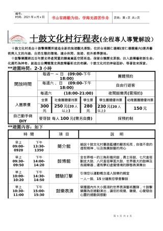 十鼓文化村是由十鼓击乐团所建造全新的旅游观光景点