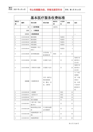 基本医疗服务收费标准(DOC123页)