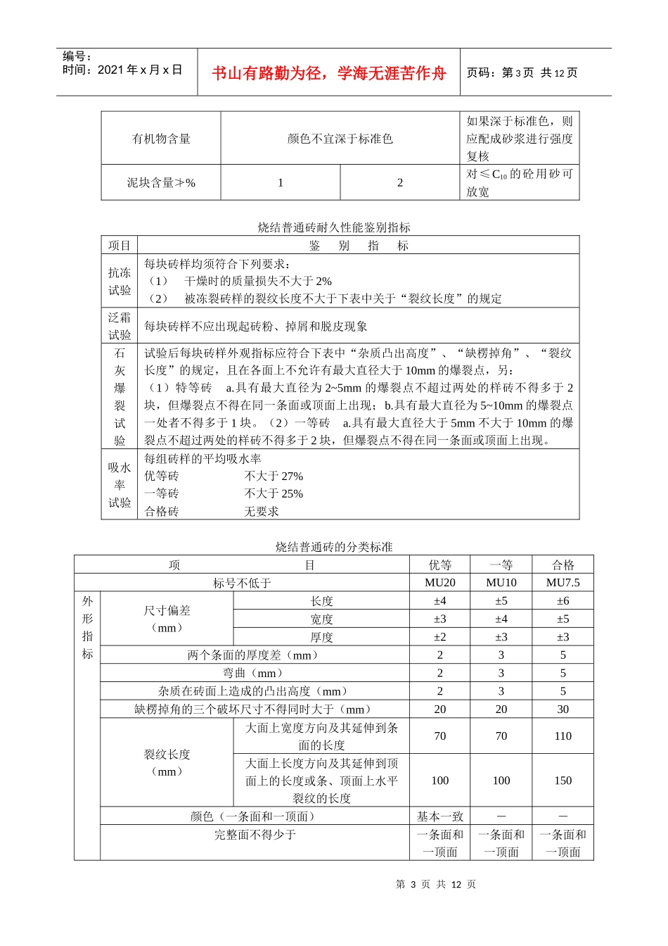 建筑材料主要技术指标_第3页