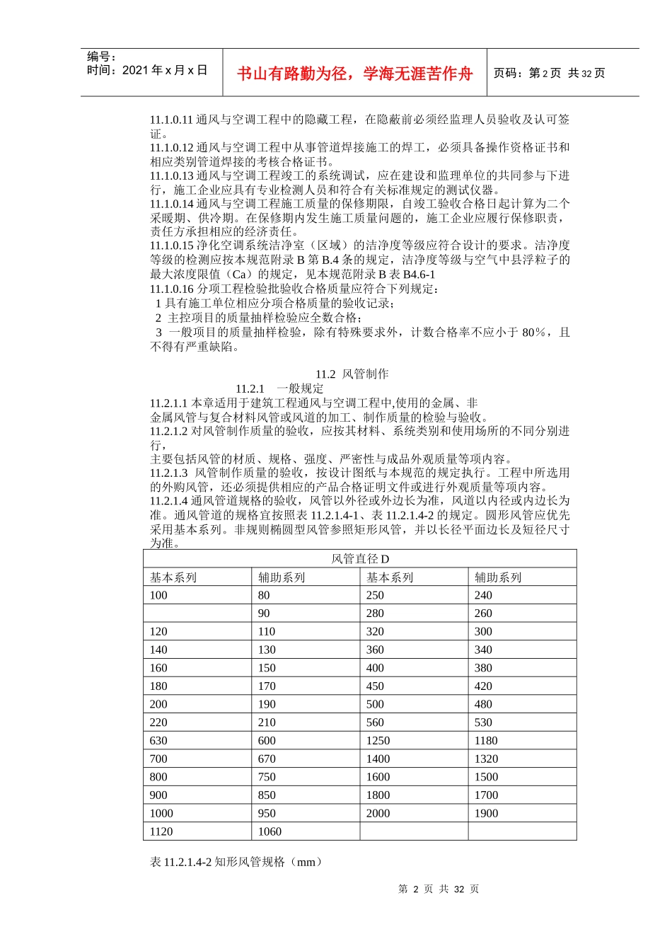 建筑工程施工标准+通风与空调工程_第2页