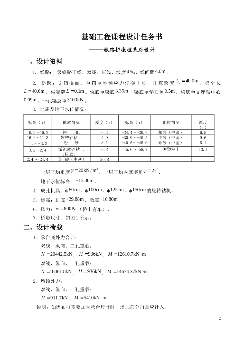 基础工程课程设计_第2页