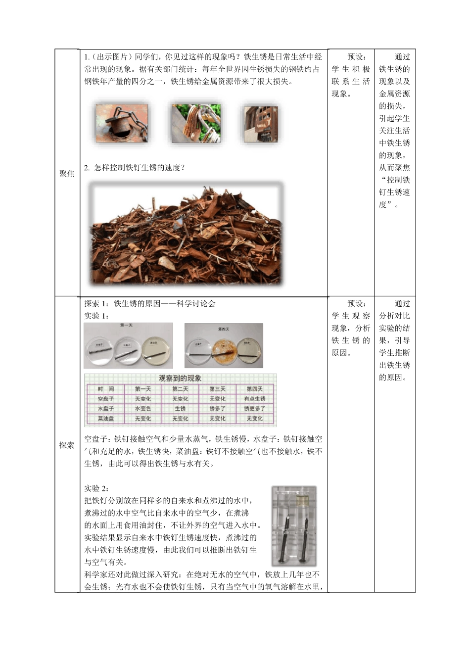 教科版科学六年级下册7控制铁生锈的速度教案_第2页