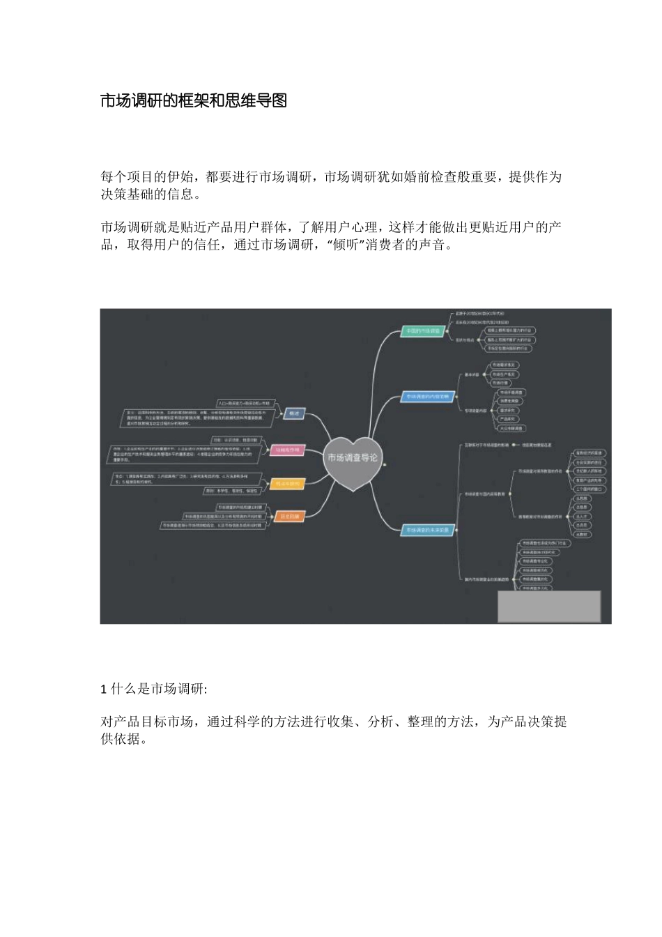 场调研的框架和思维导图_第1页