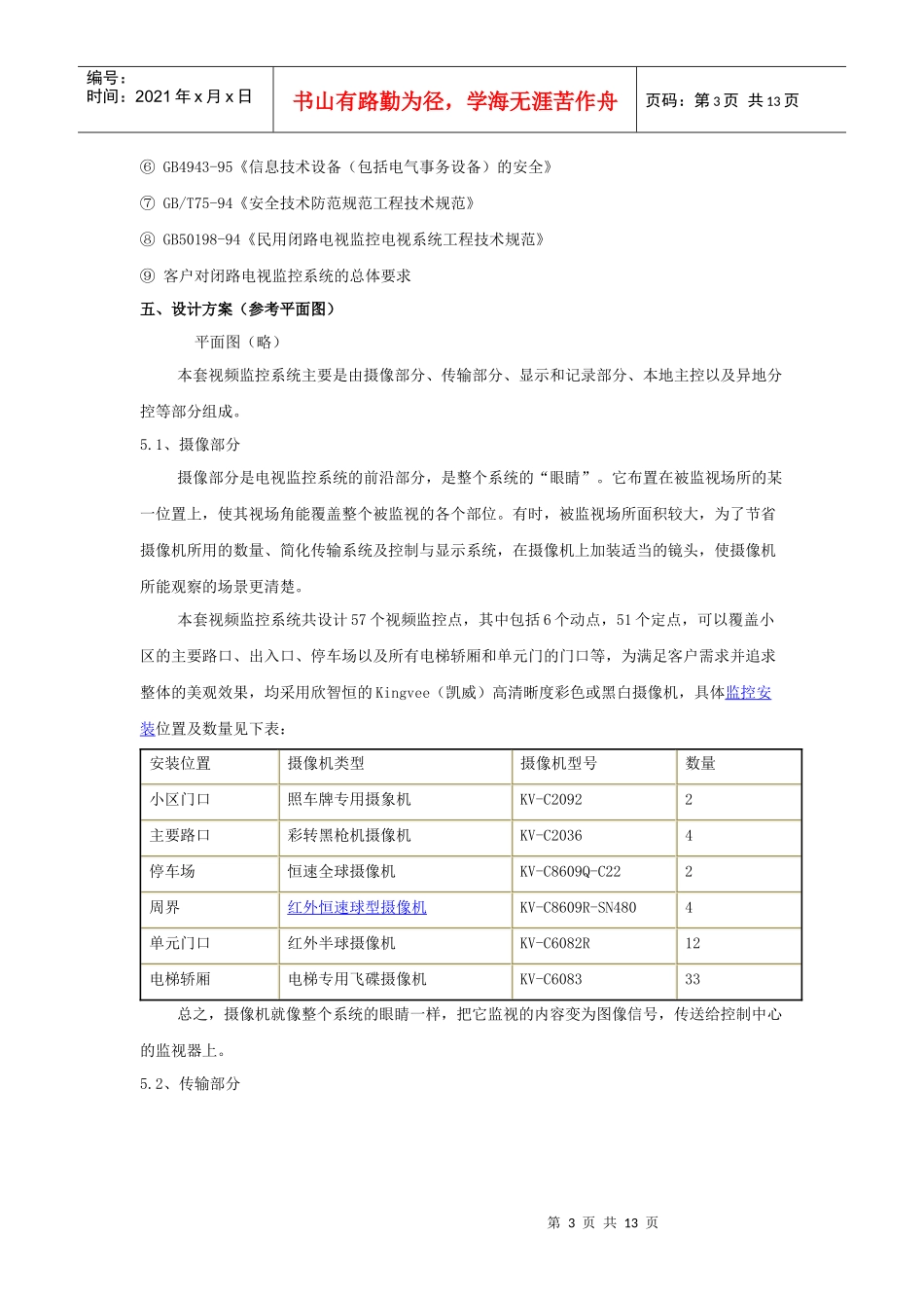 小区视频监控系统监控方案_第3页
