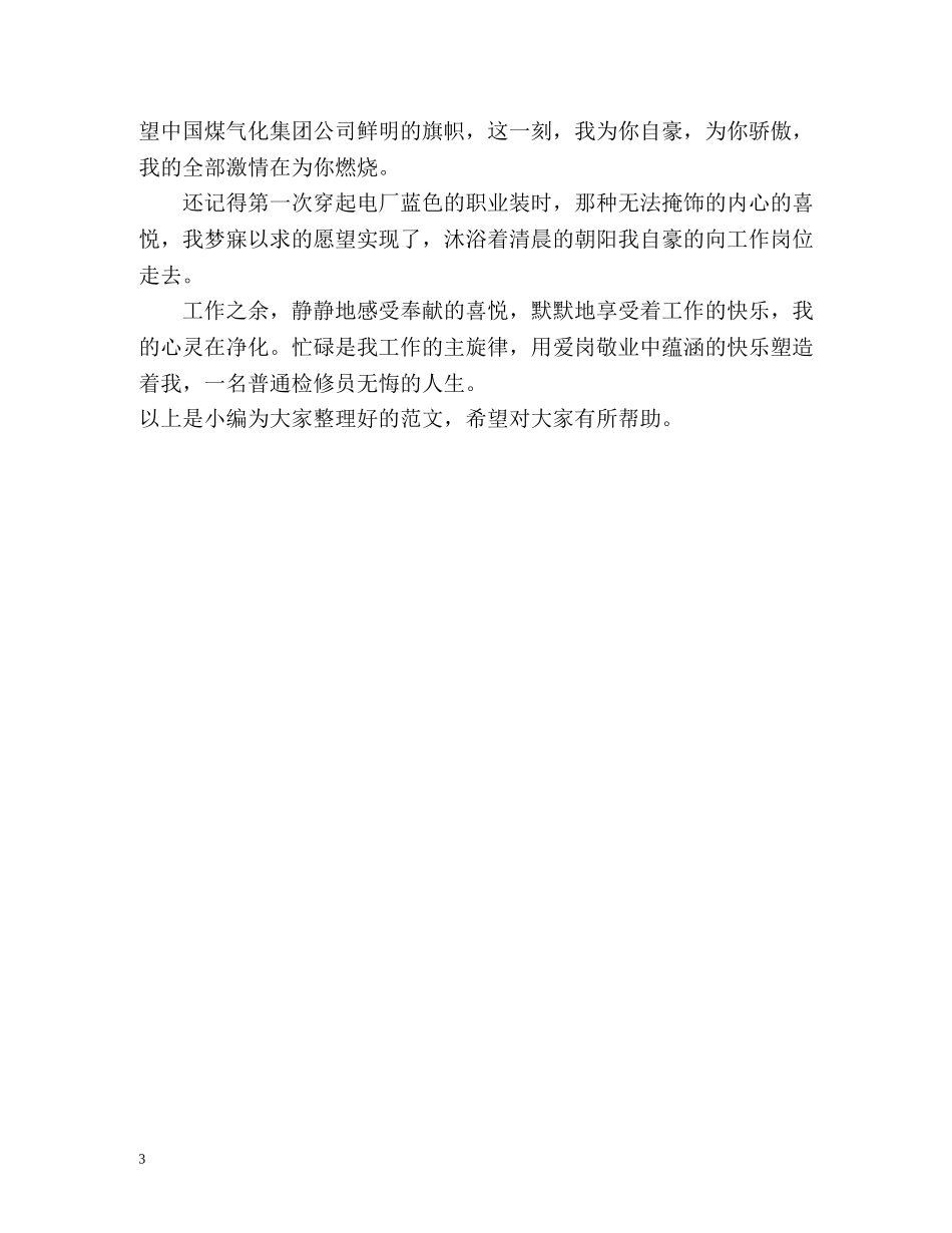 电厂起重维护的年度工作总结 _第3页