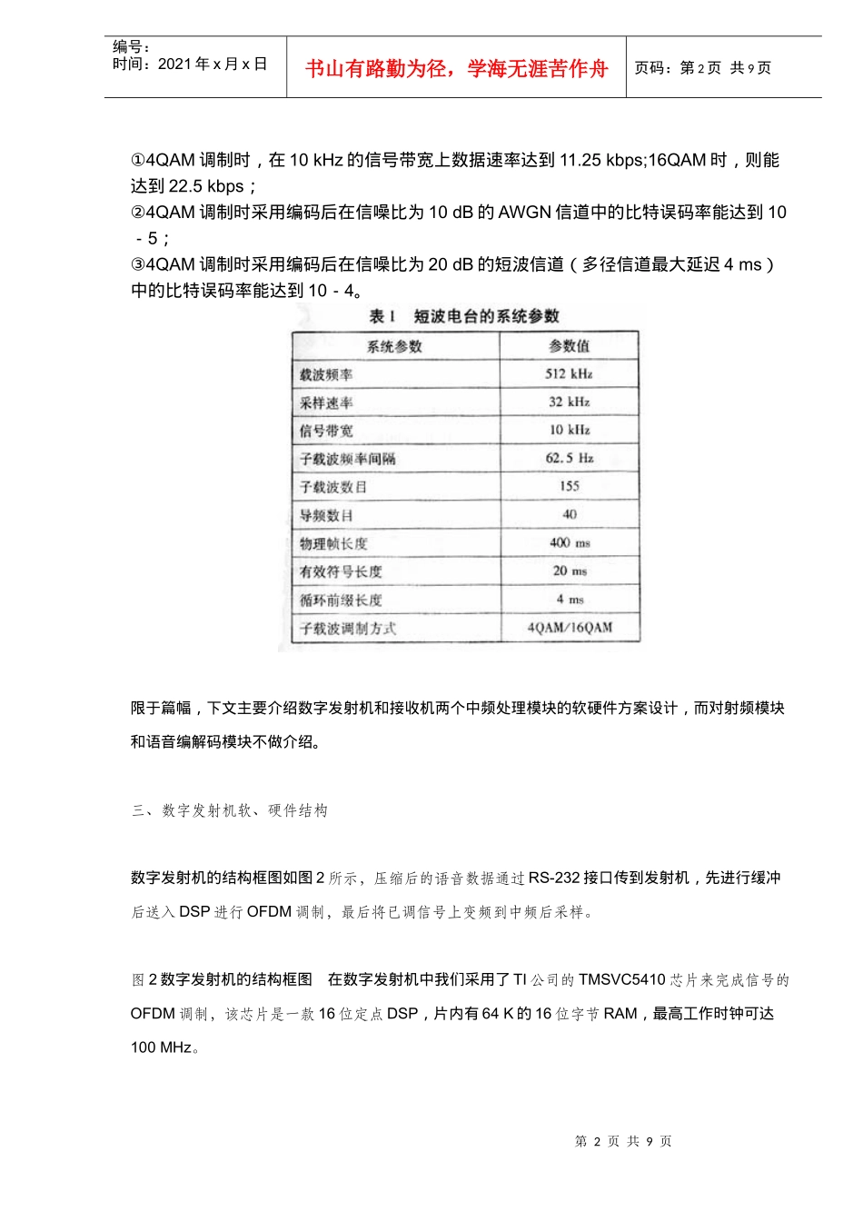 基于OFDM技术的短波通信电台研制_第2页