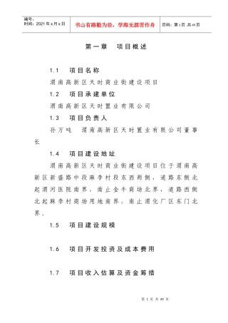 商业步行街房地产项目