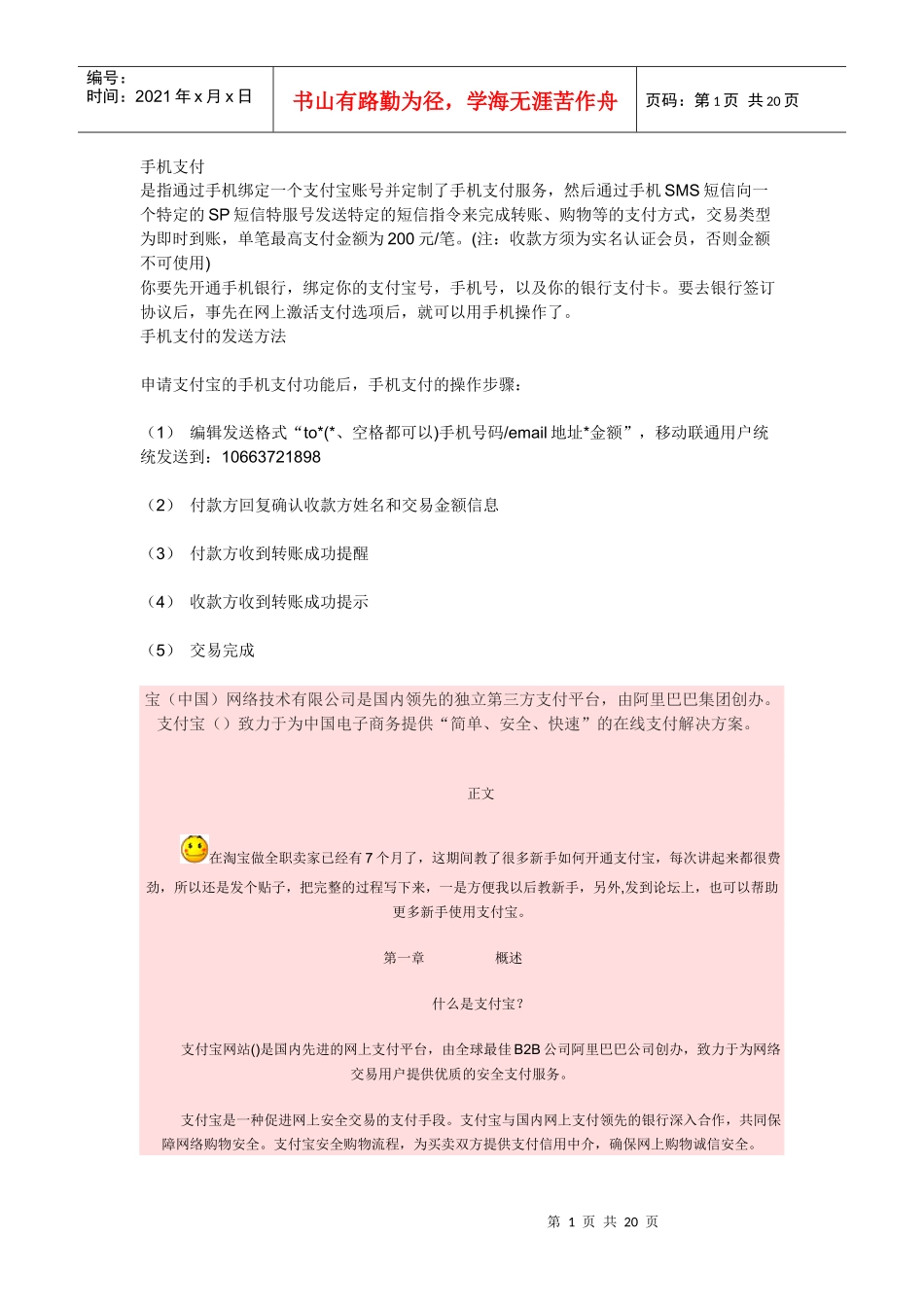 手机支付概述_第1页