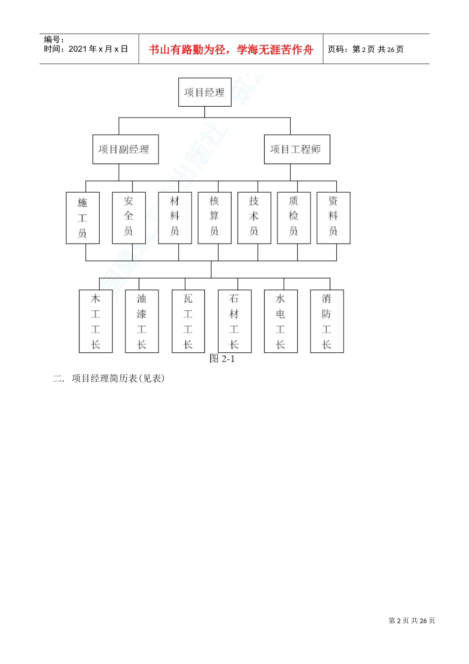 室内装潢工程施工组织设计方案(DOC28页)_第2页