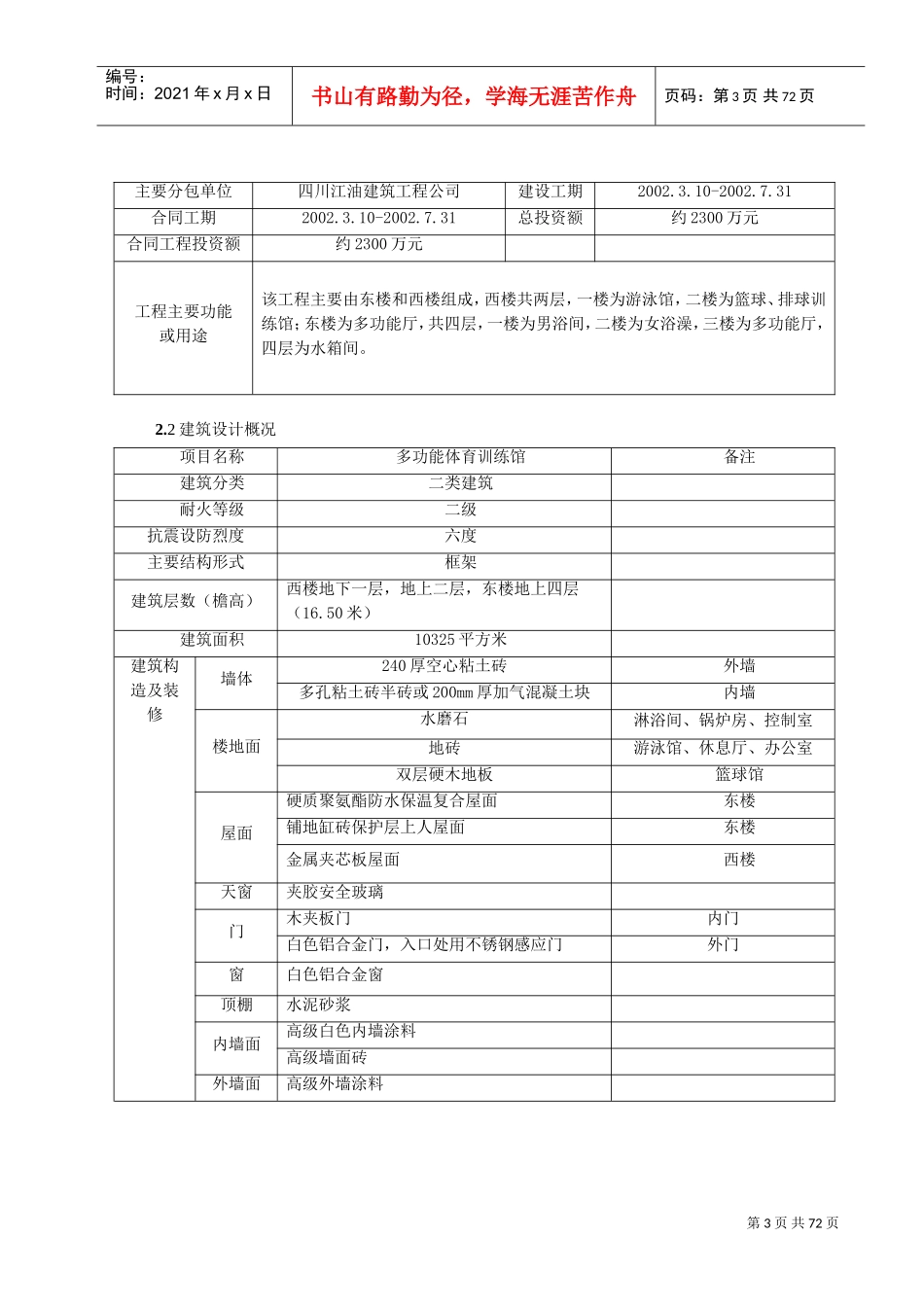 山东农业大学体育馆施工组织设计方案2(DOC81页)_第3页