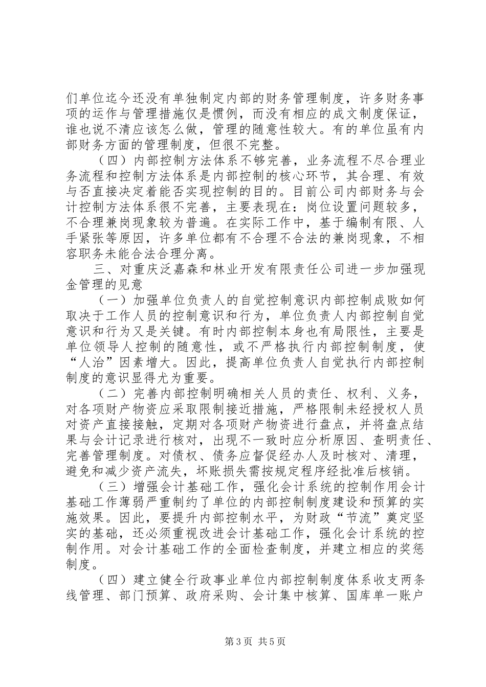 加强公司内部控制的调研报告_第3页
