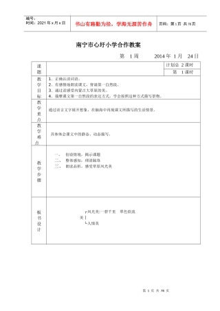 心圩小学电子教案范本