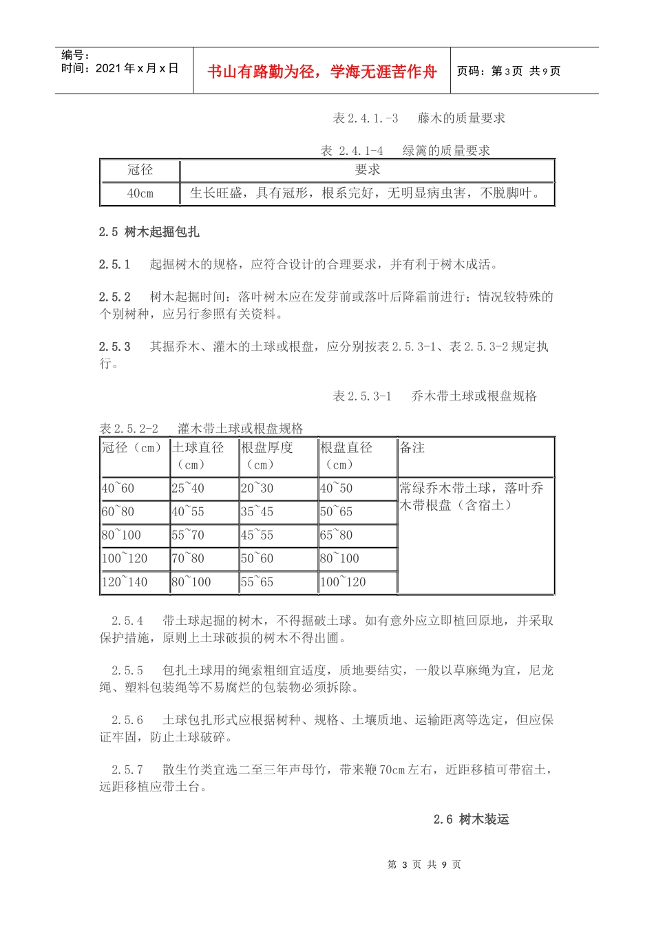园林树木建植规程(试行)_第3页