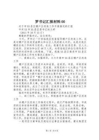 罗书记汇报材料00